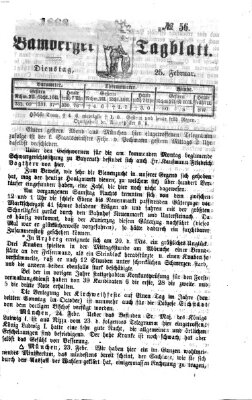 Bamberger Tagblatt Dienstag 25. Februar 1868