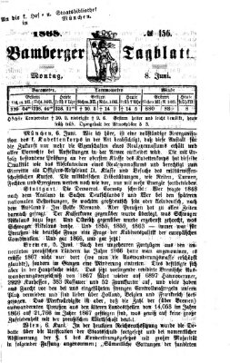 Bamberger Tagblatt Montag 8. Juni 1868