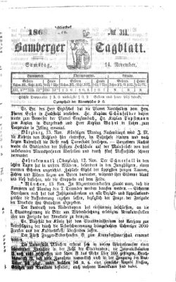 Bamberger Tagblatt Samstag 14. November 1868