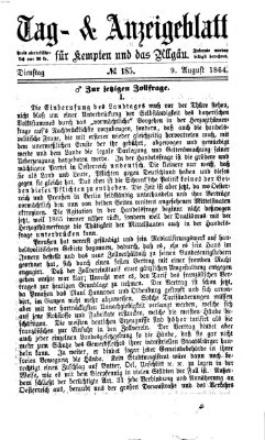 Tag- und Anzeigeblatt für Kempten und das Allgäu Dienstag 9. August 1864