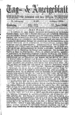 Tag- und Anzeigeblatt für Kempten und das Allgäu Sonntag 17. Juni 1866