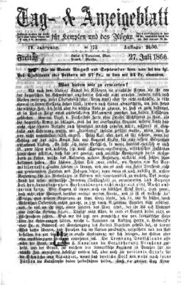Tag- und Anzeigeblatt für Kempten und das Allgäu Freitag 27. Juli 1866