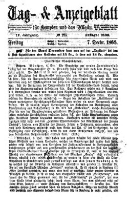 Tag- und Anzeigeblatt für Kempten und das Allgäu Freitag 7. Dezember 1866
