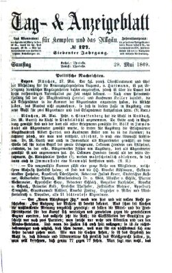 Tag- und Anzeigeblatt für Kempten und das Allgäu Samstag 29. Mai 1869
