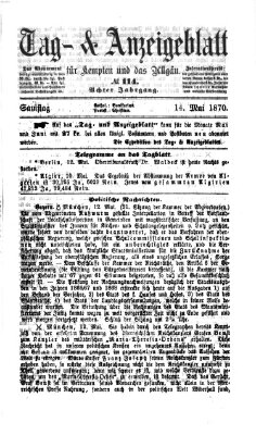 Tag- und Anzeigeblatt für Kempten und das Allgäu Samstag 14. Mai 1870