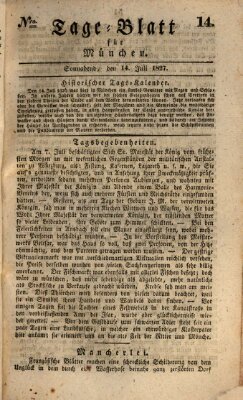 Tags-Blatt für München (Münchener Tagblatt) Samstag 14. Juli 1827