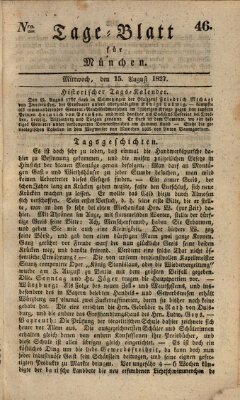 Tags-Blatt für München (Münchener Tagblatt) Mittwoch 15. August 1827