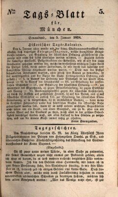 Tags-Blatt für München (Münchener Tagblatt) Samstag 5. Januar 1828