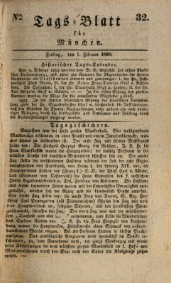 Tags-Blatt für München (Münchener Tagblatt) Freitag 1. Februar 1828