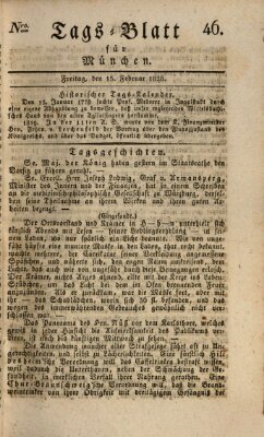 Tags-Blatt für München (Münchener Tagblatt) Freitag 15. Februar 1828
