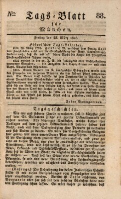 Tags-Blatt für München (Münchener Tagblatt) Freitag 28. März 1828