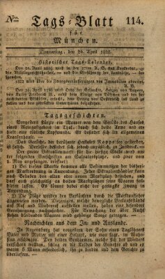 Tags-Blatt für München (Münchener Tagblatt) Donnerstag 24. April 1828