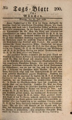 Tags-Blatt für München (Münchener Tagblatt) Montag 21. Juli 1828