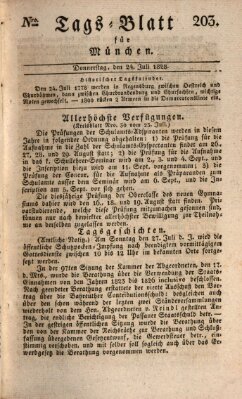 Tags-Blatt für München (Münchener Tagblatt) Donnerstag 24. Juli 1828