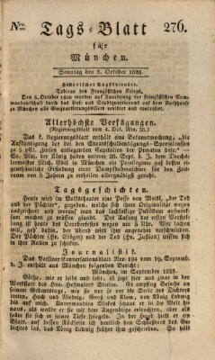 Tags-Blatt für München (Münchener Tagblatt) Sonntag 5. Oktober 1828