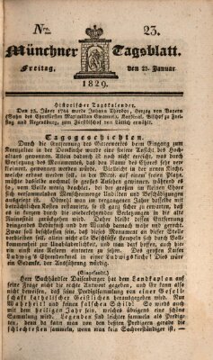 Münchener Tagblatt Freitag 23. Januar 1829