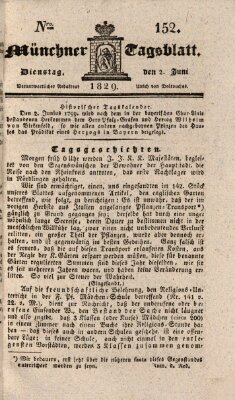 Münchener Tagblatt Dienstag 2. Juni 1829