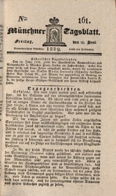 Münchener Tagblatt Freitag 12. Juni 1829
