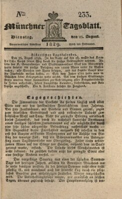 Münchener Tagblatt Dienstag 25. August 1829
