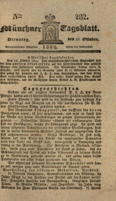 Münchener Tagblatt Dienstag 13. Oktober 1829
