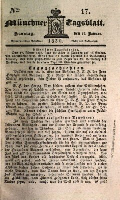 Münchener Tagblatt Sonntag 17. Januar 1830