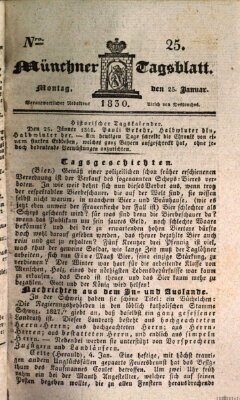 Münchener Tagblatt Montag 25. Januar 1830