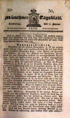 Münchener Tagblatt Samstag 30. Januar 1830