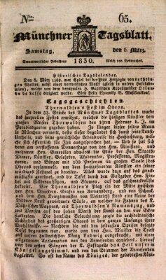 Münchener Tagblatt Samstag 6. März 1830