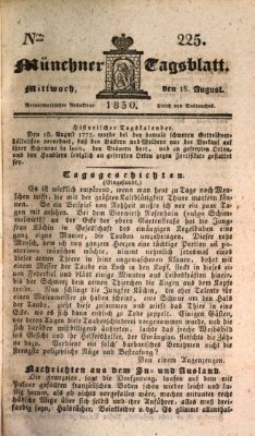 Münchener Tagblatt Mittwoch 18. August 1830