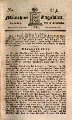 Münchener Tagblatt Sonntag 12. September 1830