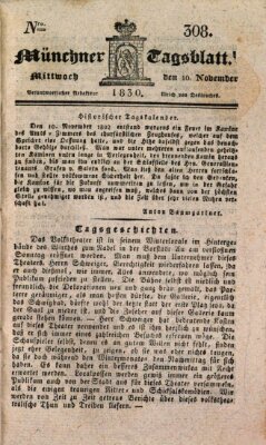Münchener Tagblatt Mittwoch 10. November 1830