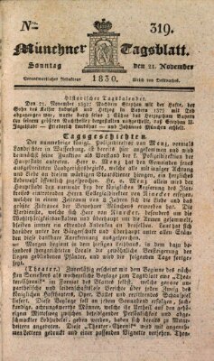 Münchener Tagblatt Sonntag 21. November 1830