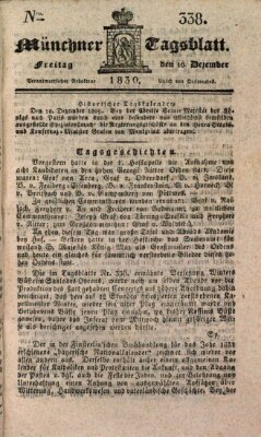 Münchener Tagblatt Freitag 10. Dezember 1830