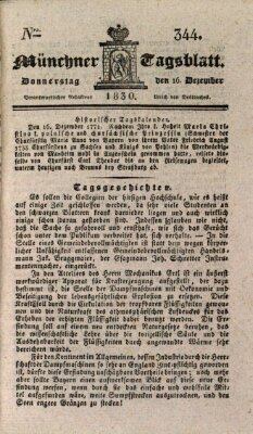 Münchener Tagblatt Donnerstag 16. Dezember 1830