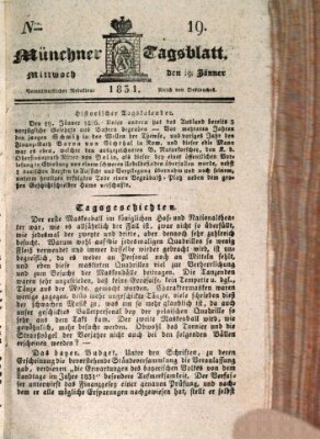 Münchener Tagblatt Mittwoch 19. Januar 1831
