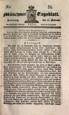 Münchener Tagblatt Sonntag 20. Februar 1831
