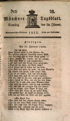 Münchener Tagblatt Samstag 28. Januar 1832