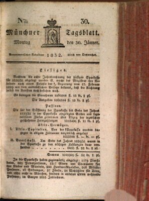 Münchener Tagblatt Montag 30. Januar 1832