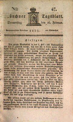 Münchener Tagblatt Donnerstag 16. Februar 1832