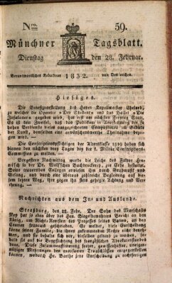 Münchener Tagblatt Dienstag 28. Februar 1832