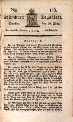 Münchener Tagblatt Samstag 26. Mai 1832