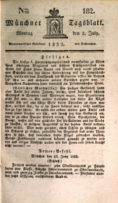 Münchener Tagblatt Montag 2. Juli 1832