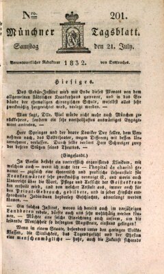 Münchener Tagblatt Samstag 21. Juli 1832