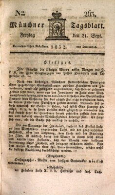 Münchener Tagblatt Freitag 21. September 1832