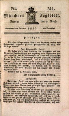 Münchener Tagblatt Freitag 9. November 1832