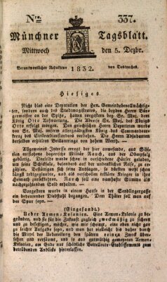 Münchener Tagblatt Mittwoch 5. Dezember 1832