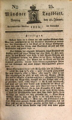Münchener Tagblatt Freitag 25. Januar 1833