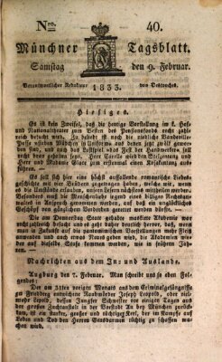 Münchener Tagblatt Samstag 9. Februar 1833
