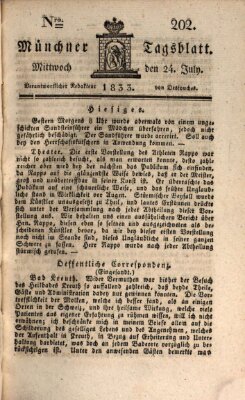 Münchener Tagblatt Mittwoch 24. Juli 1833