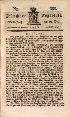 Münchener Tagblatt Donnerstag 19. Dezember 1833